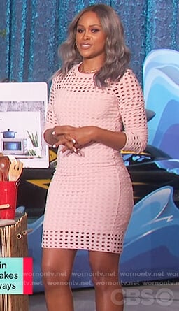 Eve's pink eyelet dress on The Talk