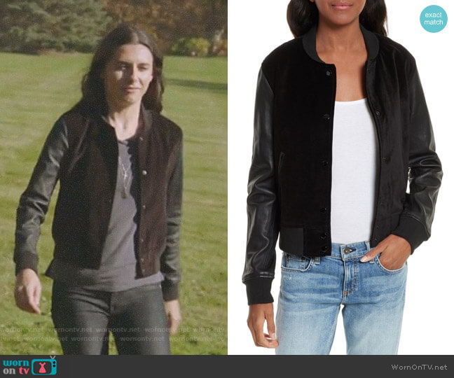 'Camden' Jacket by Rag and Bone worn by Jules Langmore (Marianne Rendon) on Imposters