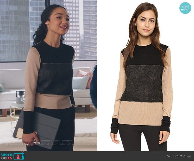 Marissa Crew Sweater by Rag and Bone worn by Kat Edison (Aisha Dee) on The Bold Type