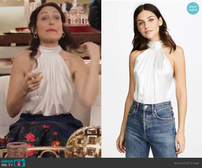 Paige Blouse by Ramy Brook worn by Abby McCarthy (Lisa Edelstein) on Girlfriends Guide to Divorce