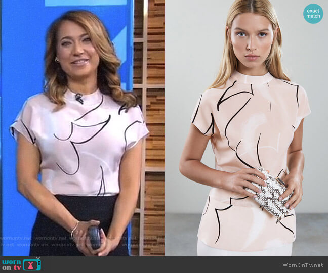 'Riya' Top by Reiss worn by Ginger Zee on Good Morning America