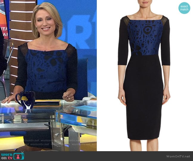 'Newark' Sheath Dress by Roland Mouret worn by Amy Robach on Good Morning America