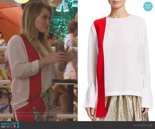 Ribbon Front Top by Stella McCartney worn by Kelsey Peters (Hilary Duff) on Younger