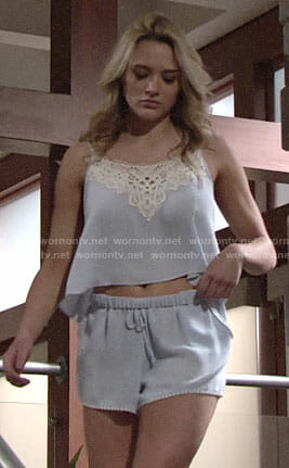 Summer’s lace PJ set on The Young and the Restless