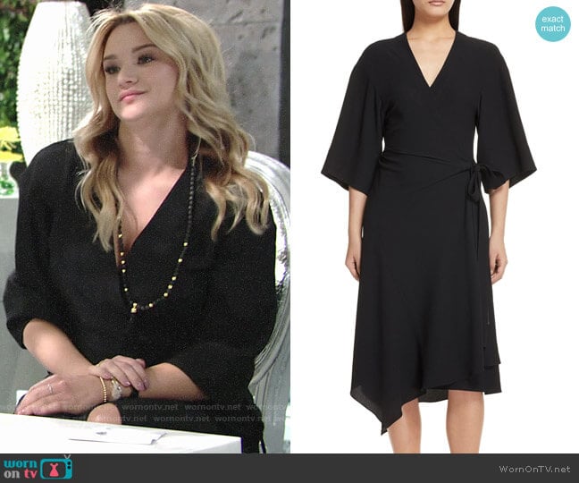 Theory Kimono Wrap Dress worn by Summer Newman (Hunter King) on The Young and the Restless