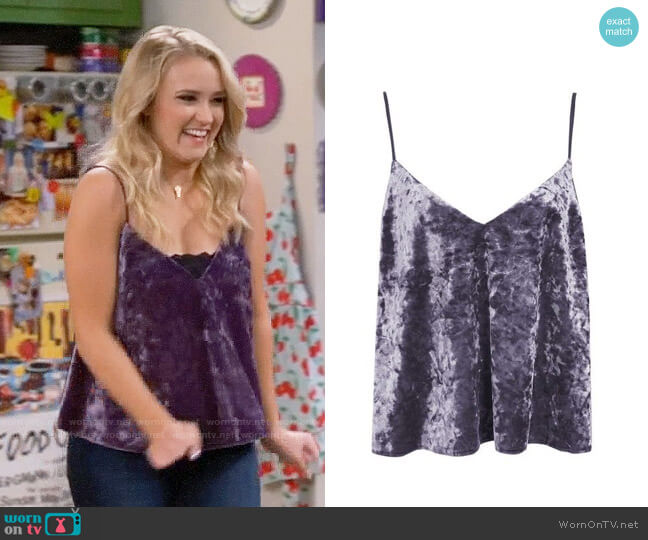 Topshop Velvet Swing Cami worn by Gabi Diamond (Emily Osment) on Young & Hungry