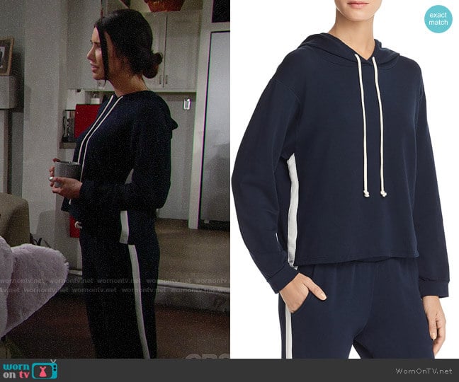 Velvet by Graham & Spencer Harden Sweatshirt and Julie Pants worn by Steffy Forrester (Jacqueline MacInnes Wood) on The Bold and the Beautiful