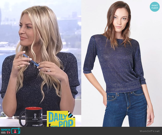 'Uma' Sweater by Veronica Beard worn by Morgan Stewart on E! News