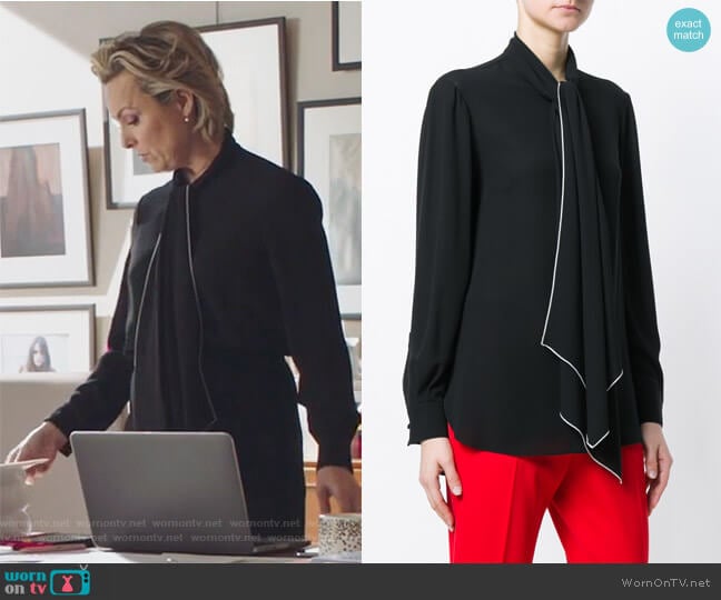 Tie-Neck Blouse by Alexander McQueen  worn by Jacqueline (Melora Hardin) on The Bold Type