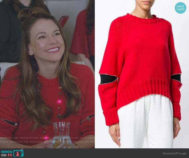 Cut-Out Detail Sweater by Alexander McQueen worn by Liza Miller (Sutton Foster) on Younger