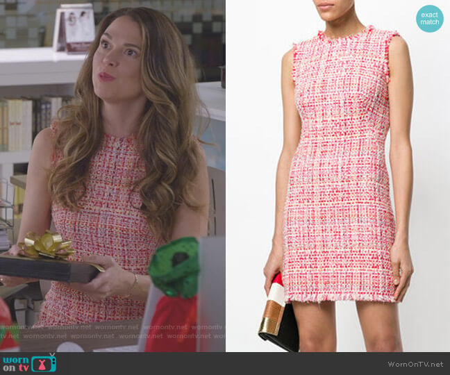 Tweed Mini Dress by Alexander McQueen worn by Liza Miller (Sutton Foster) on Younger