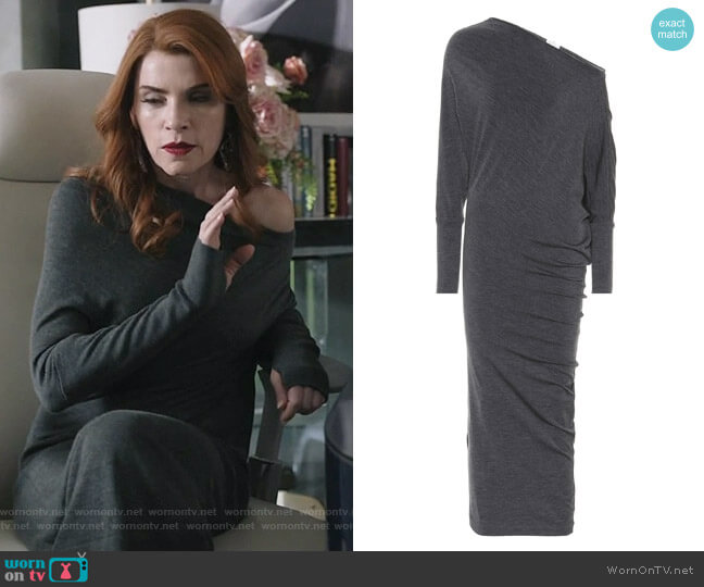 Embellished wool dress by Brunello Cucinelli worn by Kitty Montgomery (Julianna Margulies) on Dietland