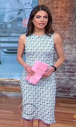 Bianna’s white sleeveless tweed dress on CBS This Morning