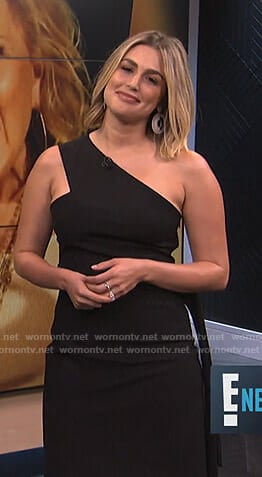 Carissa’s black one shoulder mini dress on E! News