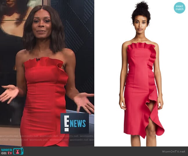 Selma Dress by Cinq a Sept worn by Zuri Hall on E! News