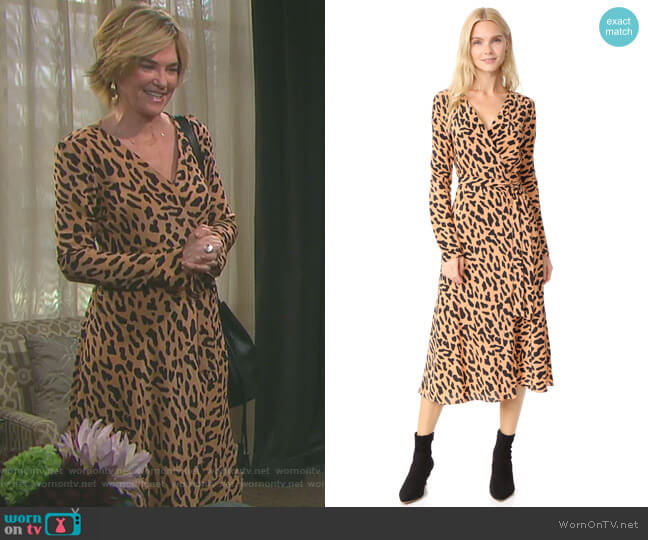 Woven Wrap Dress by Diane von Furstenberg worn by Eve Donovan (Kassie DePaiva) on Days of our Lives