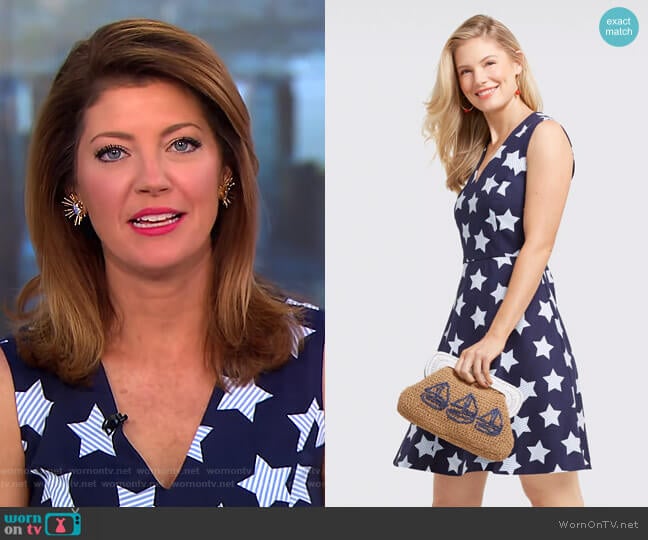 Oh My Stars Love Circle Dress by Draper James worn by Norah O'Donnell on CBS Mornings