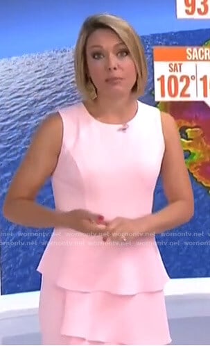 Dylan’s pink ruffled front dress on Today