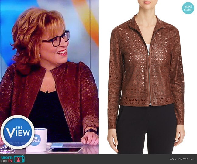 Highline Leather Jacket by Elie Tahari worn by Joy Behar on The View