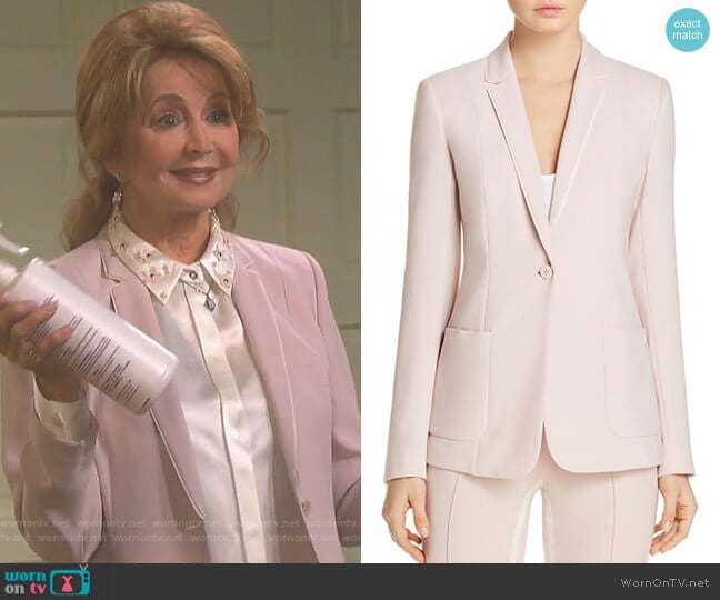 Wendy Ribbon Trim Blazer by Elie Tahari worn by Maggie Horton (Suzanne Rogers) on Days of our Lives