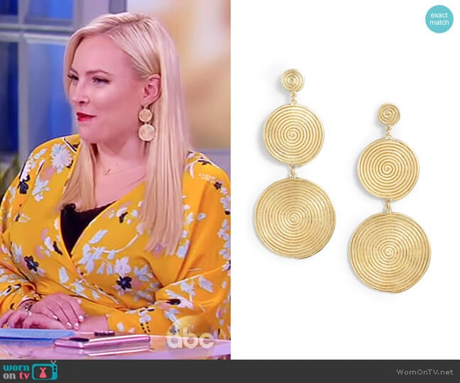 Lorelai Drop Earrings by Elizabeth and James worn by Meghan McCain on The View