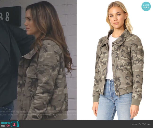 Fran Camo Bomber Jacket by Generation Love worn by Samantha Swift (Rachel Bilson) on Take Two