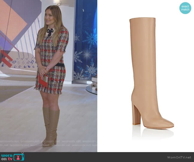 Laura Leather Knee Boots by Gianvito Rossi worn by Kelsey Peters (Hilary Duff) on Younger