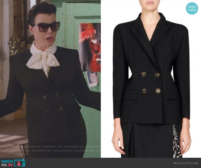 Mohair Double-Breasted Jacket by Givenchy  worn by Maggie (Debi Mazar) on Younger