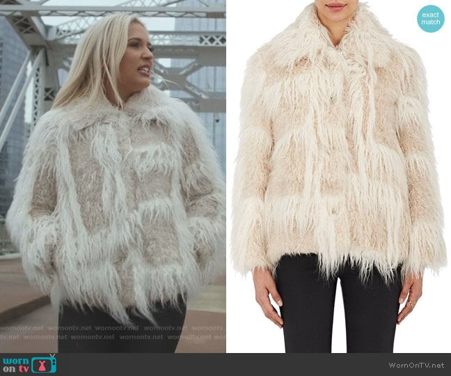 Faux-Shearling Jacket by Helmut Lang worn by Maddie Jaymes (Lennon Stella) on Nashville