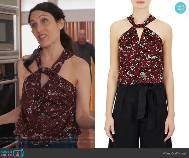 Acan Floral Cotton Top by Isabel Marant Etoile worn by Abby McCarthy (Lisa Edelstein) on Girlfriends Guide to Divorce