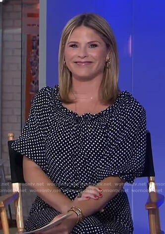 Jenna’s navy polka dot dress on Today