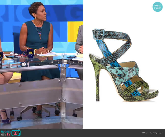 Dido Sandals by Jimmy Choo worn by Robin Roberts on Good Morning America