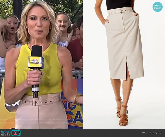 Belted Utility Skirt by Karen Millen worn by Amy Robach on Good Morning America