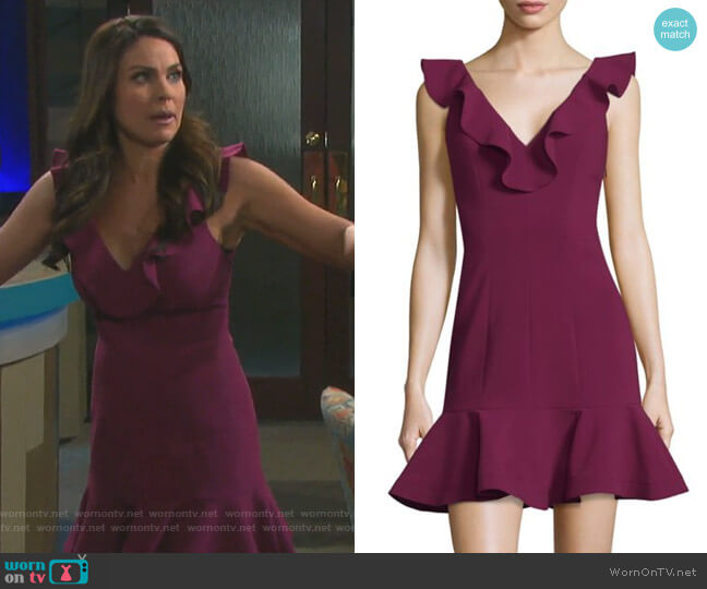 Harlow Ruffle Mini Dress by Likely worn by Chloe Lane (Nadia Bjorlin) on Days of our Lives