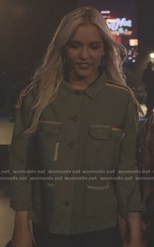 Maddie's green embroidered jacket on Nashville