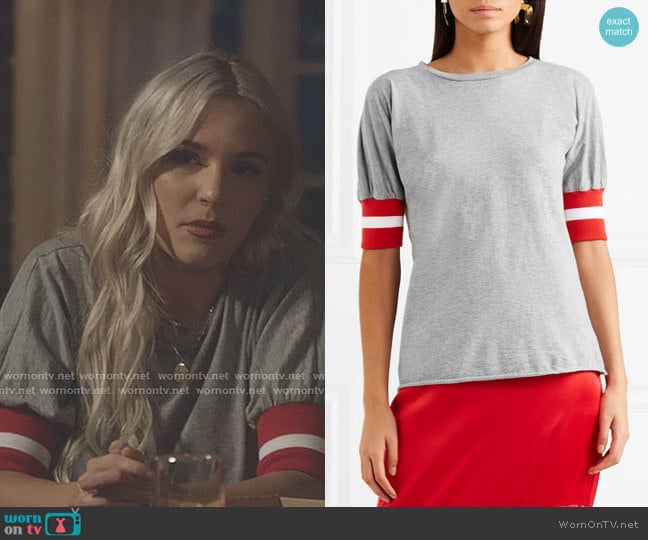 Sunkissed Ribbed Jersey-Trimmed T-shirt by Maggie Marilyn worn by Maddie Jaymes (Lennon Stella) on Nashville