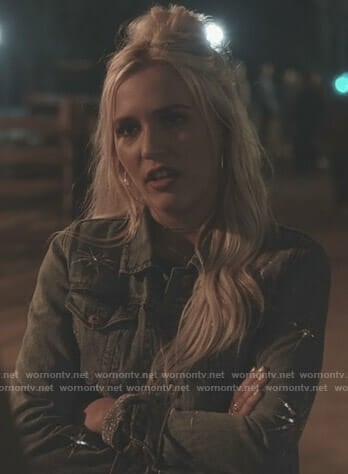 Maddie's embellished denim jacket on Nashville