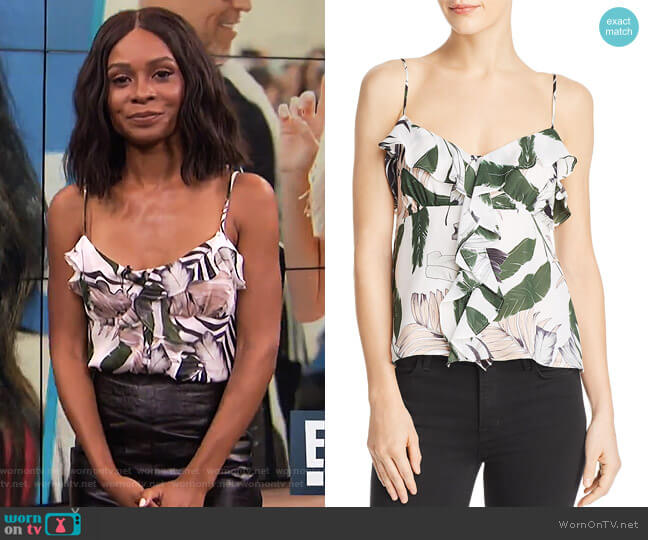 Emilia Silk Camisole Top by Milly worn by Zuri Hall on E! News