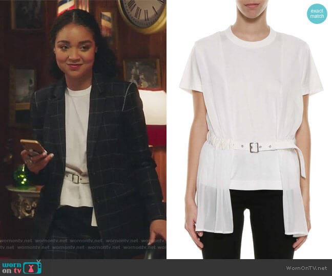 Belted Long T-shirt by Noir Kei Ninomiya worn by Kat Edison (Aisha Dee) on The Bold Type