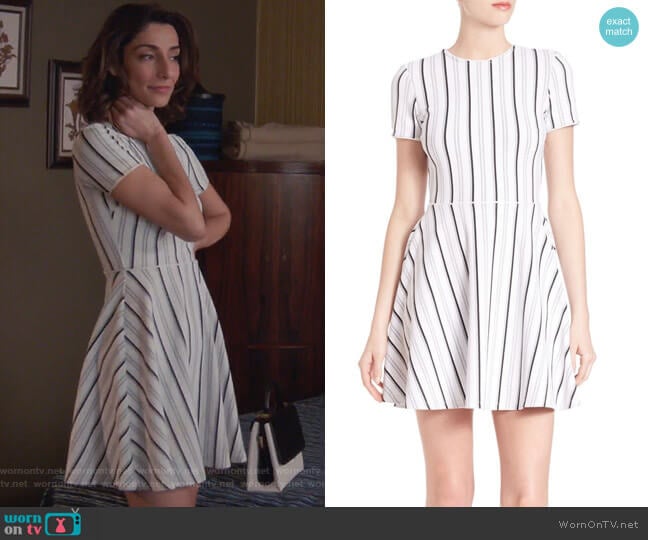 Striped Fit-&-Flare Dress by Opening Ceremony worn by Delia (Necar Zadegan) on Girlfriends Guide to Divorce