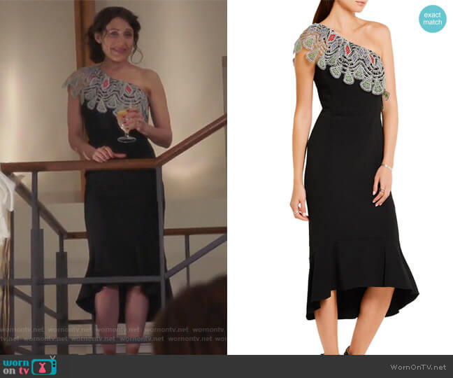 WornOnTV: Abby’s black lace one off shoulder dress on Girlfriends Guide ...