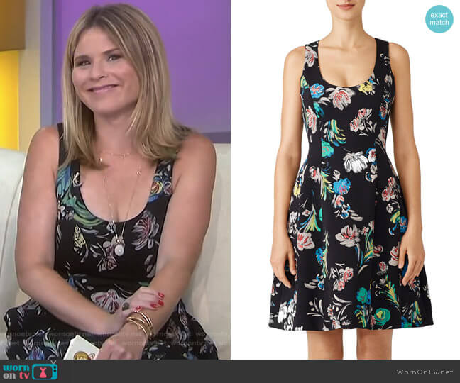 WornOnTV: Jenna’s black floral scoop neck dress on Today | Jenna Bush