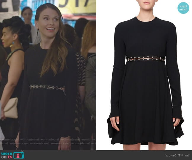 Long-Sleeve Hook Cutout Dress by Proenza Schouler worn by Liza Miller (Sutton Foster) on Younger