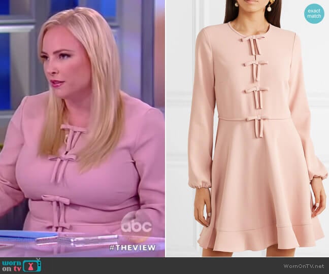 Bow-detailed crepe mini dress by RED Valentino worn by Meghan McCain on The View