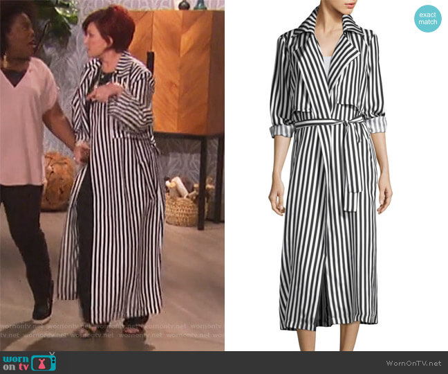 Karina Striped Jacket by RtA worn by Sharon Osbourne on The Talk