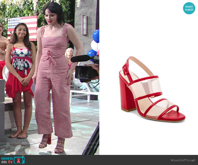 Raye x House of Harlow Sommers Heel worn by Tessa Porter (Cait Fairbanks) on The Young and the Restless