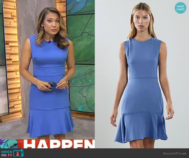 Jackie Sleeveless Fit & Flare Dress by Reiss worn by Ginger Zee on Good Morning America