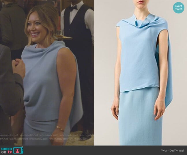 Eugene Top by Roland Mouret worn by Kelsey Peters (Hilary Duff) on Younger