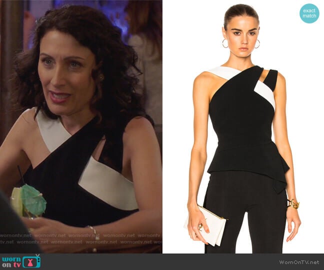 Thornhill Stretch Viscose Top by Roland Mouret worn by Abby McCarthy (Lisa Edelstein) on Girlfriends Guide to Divorce