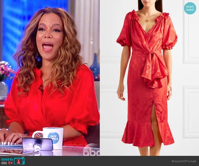 WornOnTV: Sunny’s red floral short sleeve dress on The View | Sunny ...